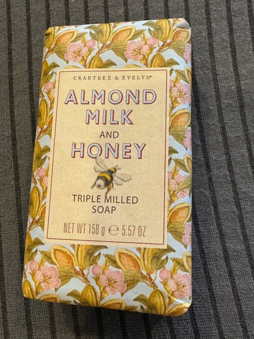 Crabtree & Evelyn ALMOND MILK AND HONEY Bar Soap 5.57 oz ea NEW